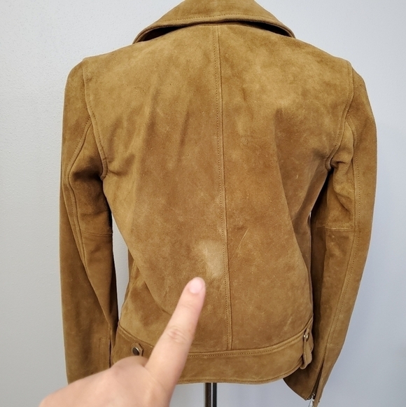 Madewell tan suede motorcycle jacket - Picture 5 of 7